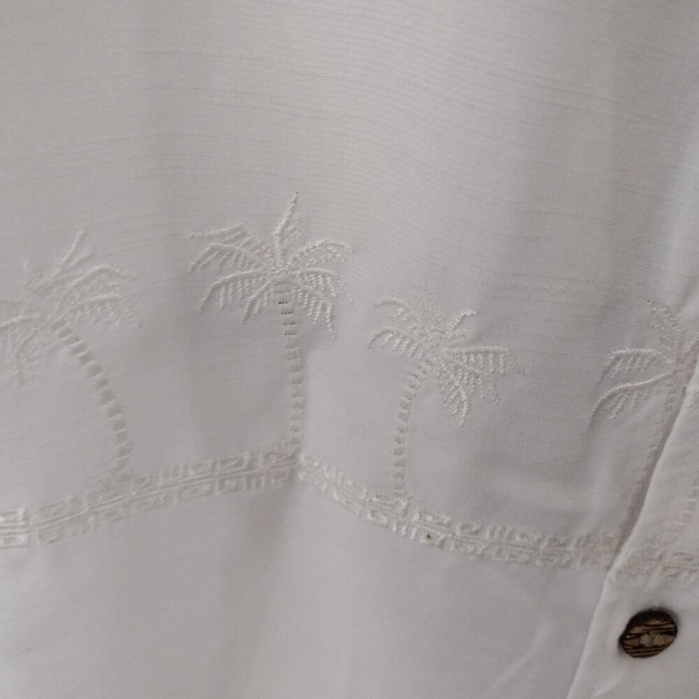 Quiksilver Waterman Men’s XXL Tahiti Palms Button-Up Shirt White NWT - Picture 10 of 14